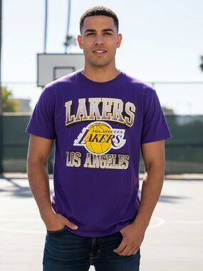 Aeropostale Los Angeles Lakers Purple Graphic Tee
